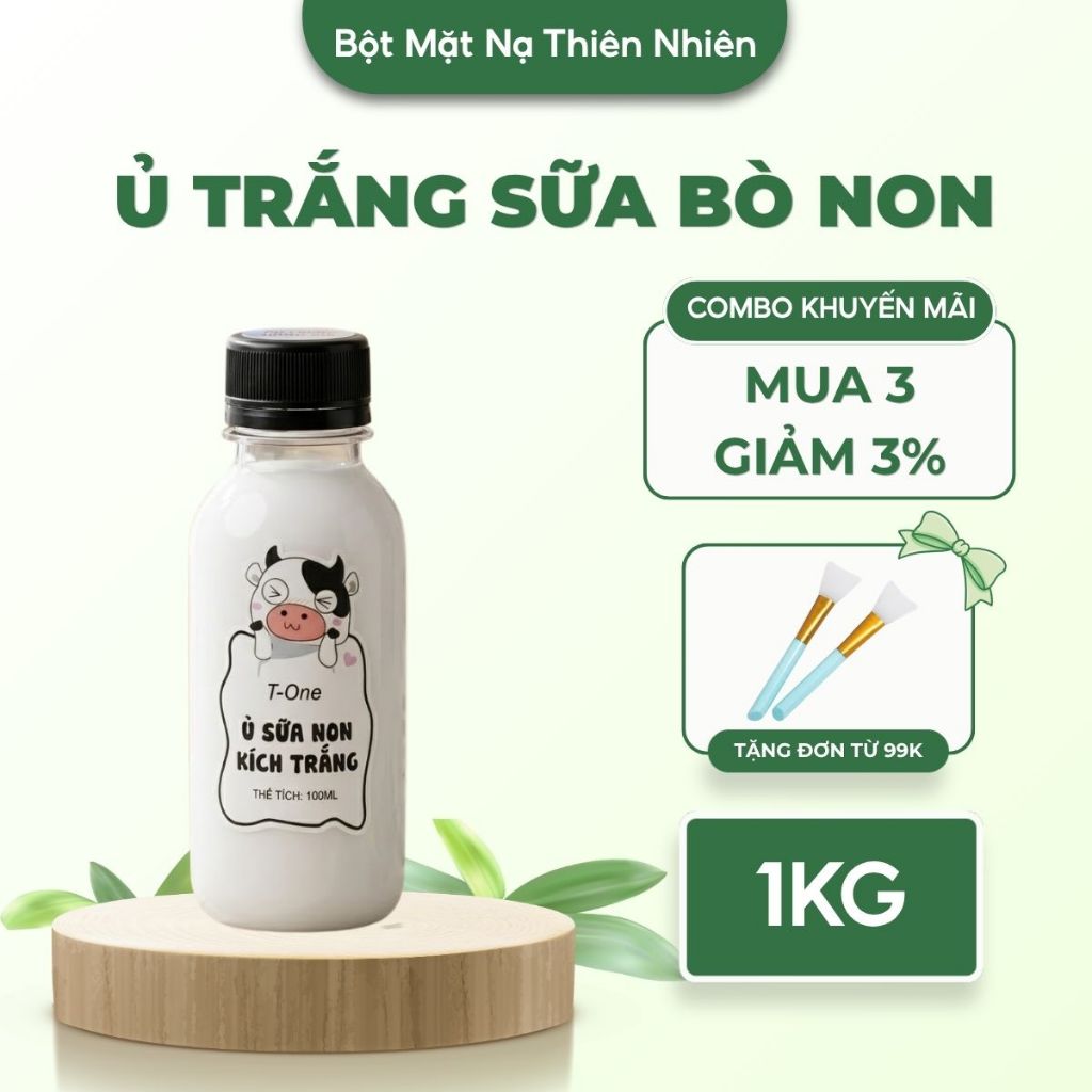 [TẶNG QUÀ] Ủ Trắng Sữa Bò Non Chứa Vitamin Và Khoáng Chất Tăng Cường Collagen Giúp Da Trắng Sáng 100ML