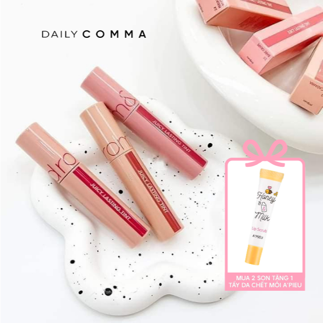 (Chính Hãng Romand) Son bóng Romand Juicy 24 Peeling Angdoo Hồng Ánh Đỏ