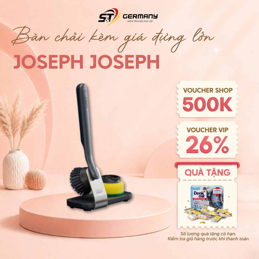 HCM phẩm Bàn chải kèm giá đựng lớn Joseph Joseph SinkTech 6500011 GermanySnT 350094