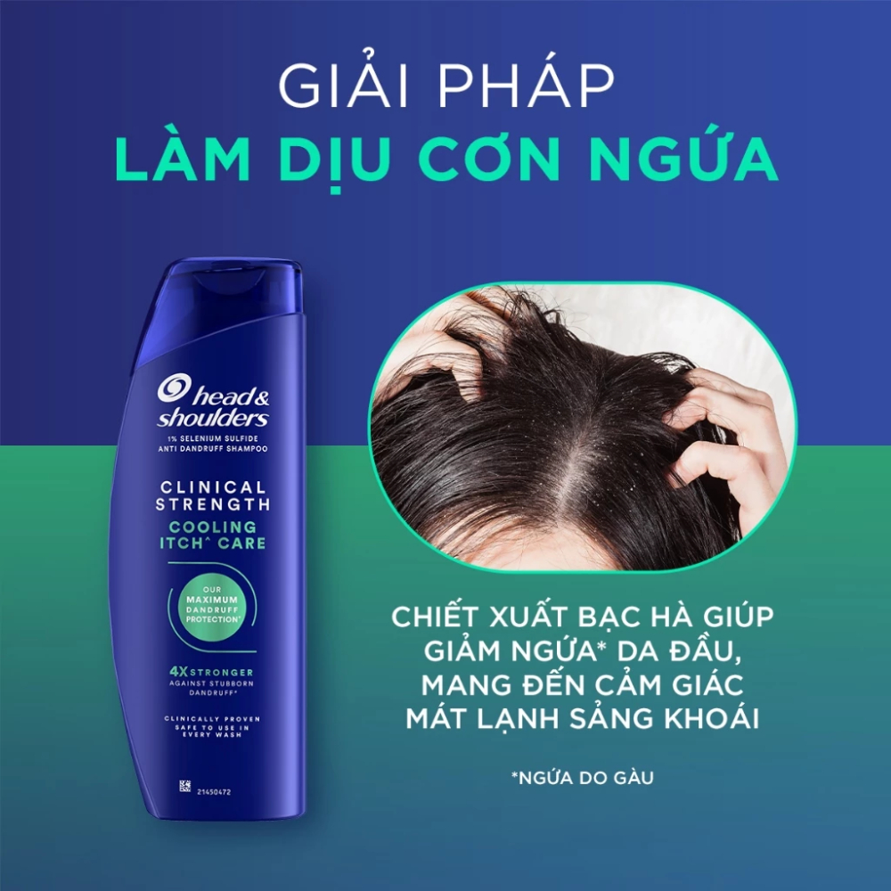 Ảnh 8 của Dầu Gội Mỹ Head&Shoulders Clinical Dành Cho Da Đầu Gàu, Ngứa, Da Khô, Dầu Nhờn 400ml