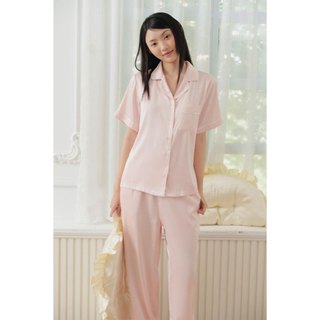 VIBES Đồ bộ Pijama dài Lụa trơn cao cấp Silk Long Py Set mặc nhà mềm mại, mát lạnh, thoải mái