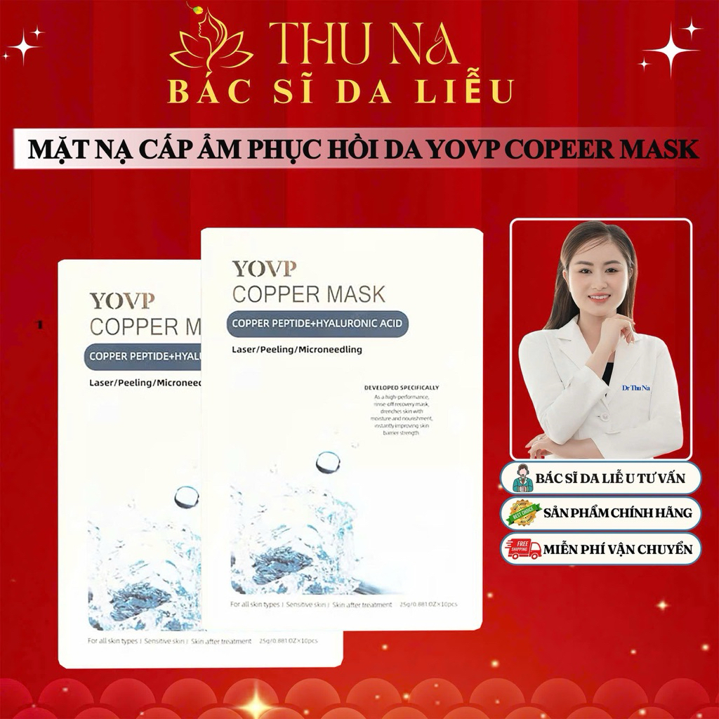 [Chính Hãng] Mặt Nạ Cấp Ẩm, Làm Dịu Và Phục Hồi Da Yovp Copper Mask