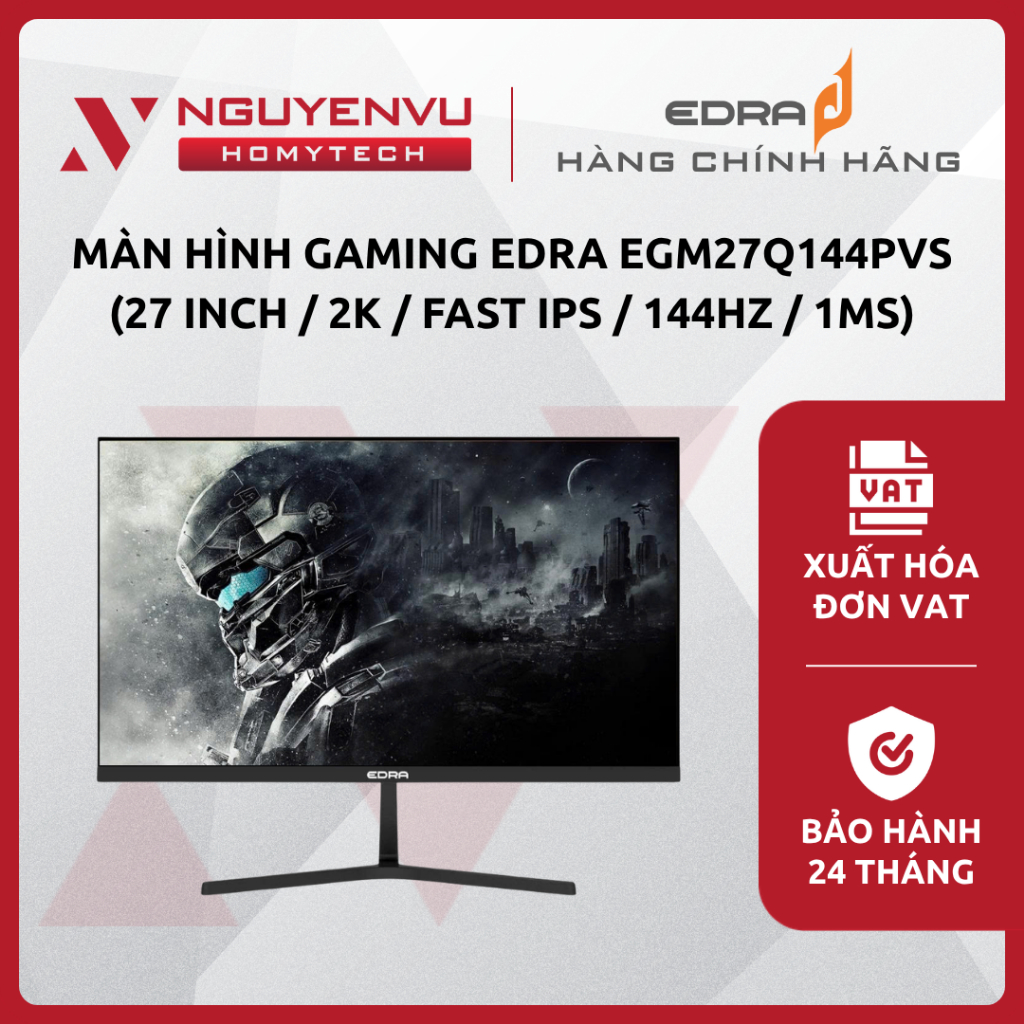[Full VAT] Màn hình Gaming EDRA EGM27Q144PVS (27 inch/2K/Fast IPS/144Hz/1ms) - CHÍNH HÃNG
