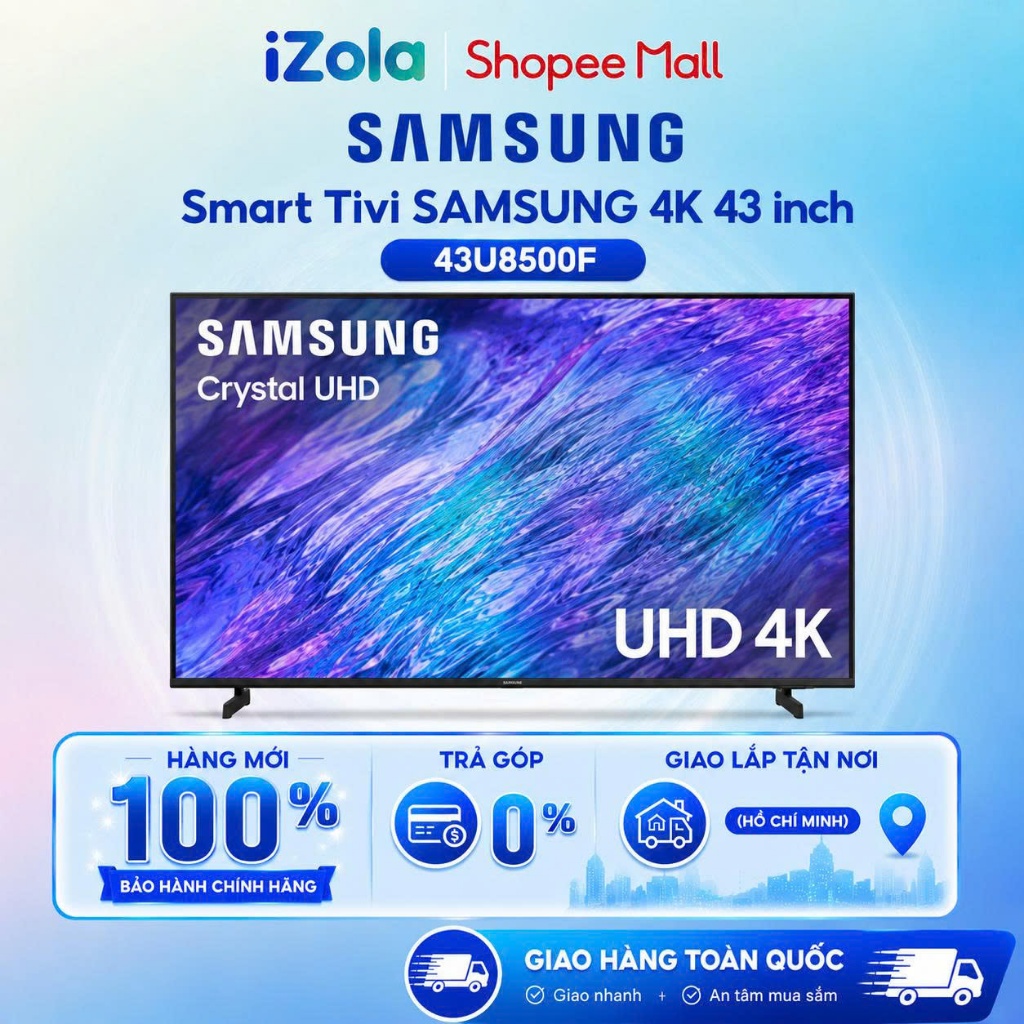 43U8500F - Smart Tivi Crystal UHD Samsung 4K 43/50/55/65U8500F - Hàng chính hãng