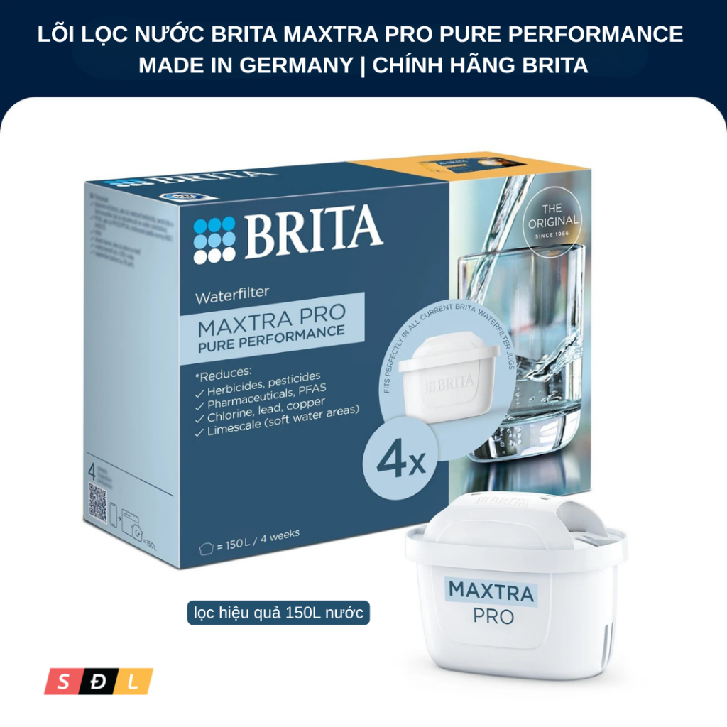 Lõi lọc nước Brita Maxtra PRO PURE PERFORMANCE made in Germany loại hàng thật chính hãng Brita