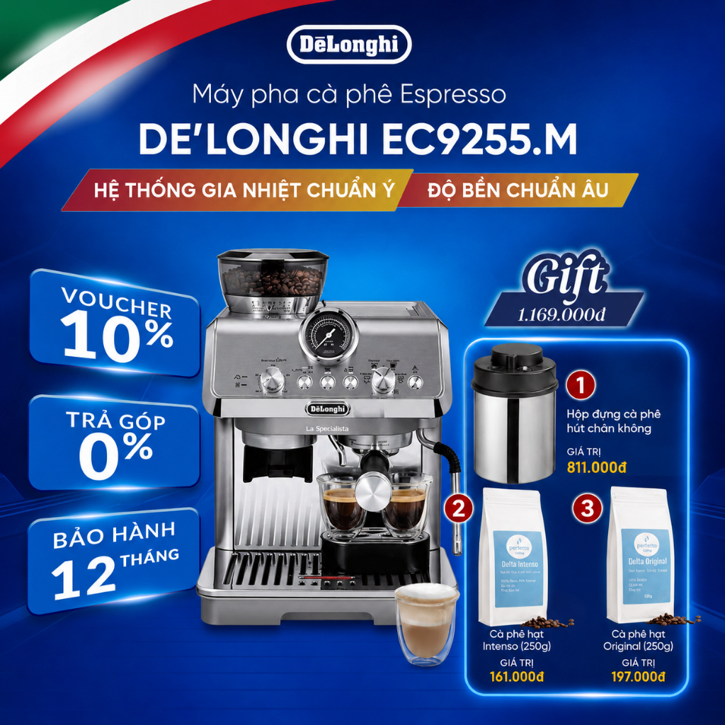 Máy pha cà phê espresso DeLonghi La Specialista Arte Evo Cold Brew EC9255.M