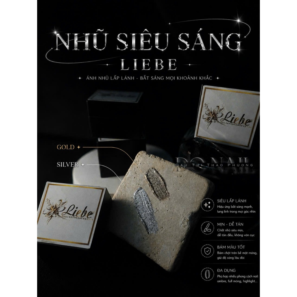 Gel Nhũ Vàng/Bạc Liebe