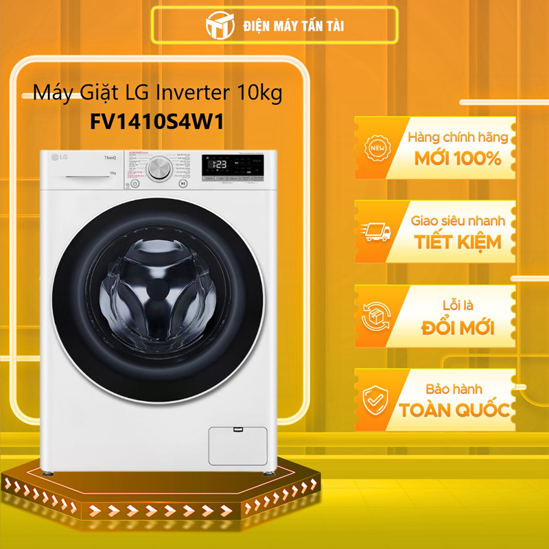 (HCM) - FV1410S4W1 - Máy Giặt LG Inverter 10 Kg FV1410S4W1