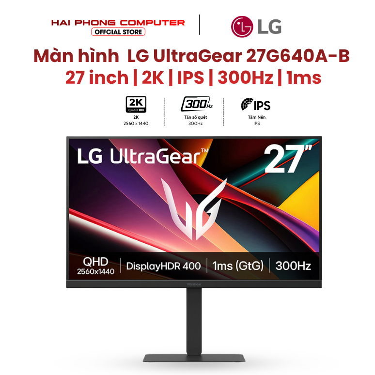 Màn hình LCD Gaming LG UltraGear G6 27G640A-B 27 inch QHD IPS 300Hz 1ms