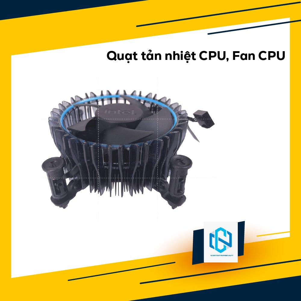 Quạt tản nhiệt CPU, Fan CPU, Fan Box Intel thế hệ 12 Zin Lõi đồng kèm sẵn Keo tản nhiệt