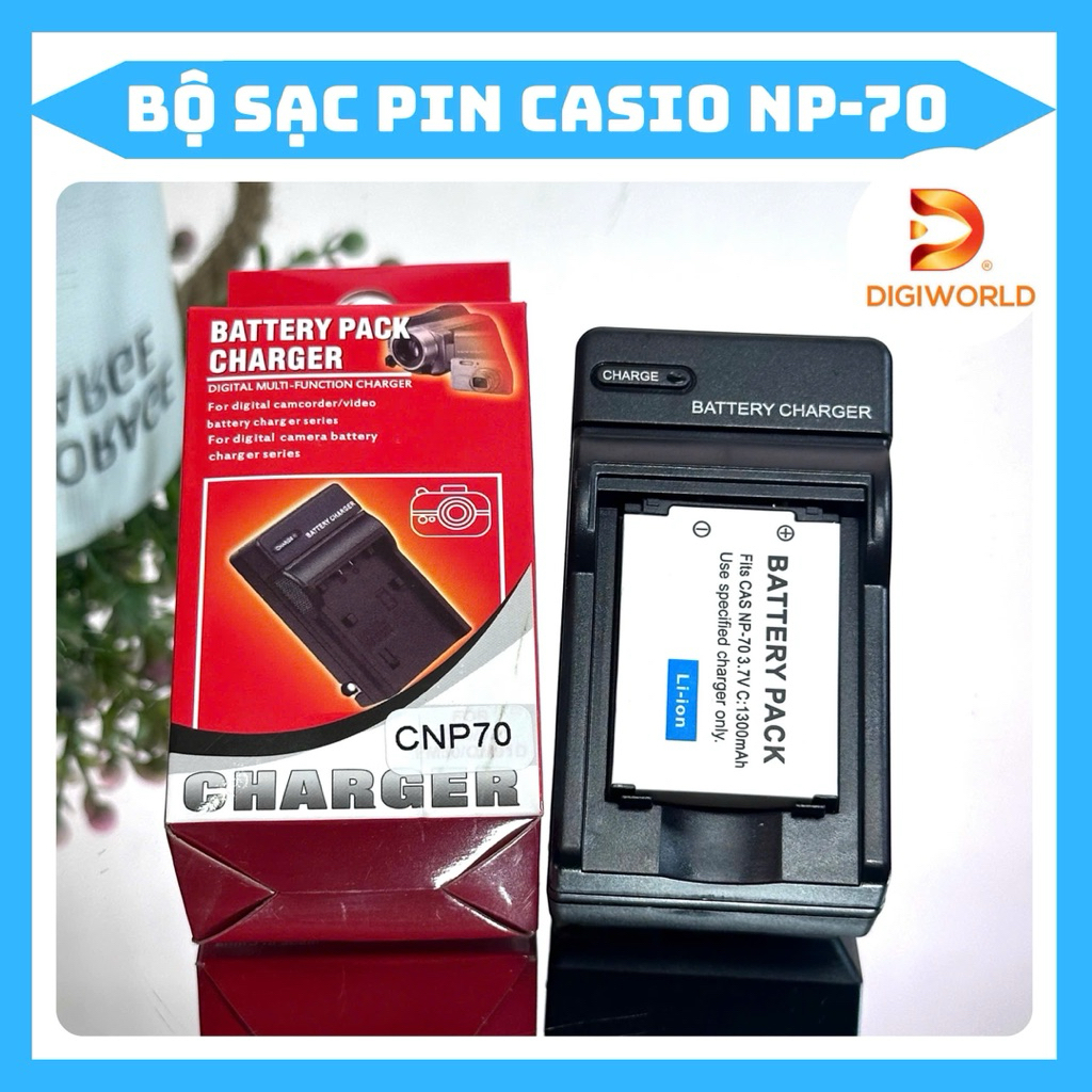 Bộ Sạc Pin Casio NP-70 ( Bộ Sạc Pin thay thế ) dùng cho EX-Z150, EX-Z155, EX-Z250