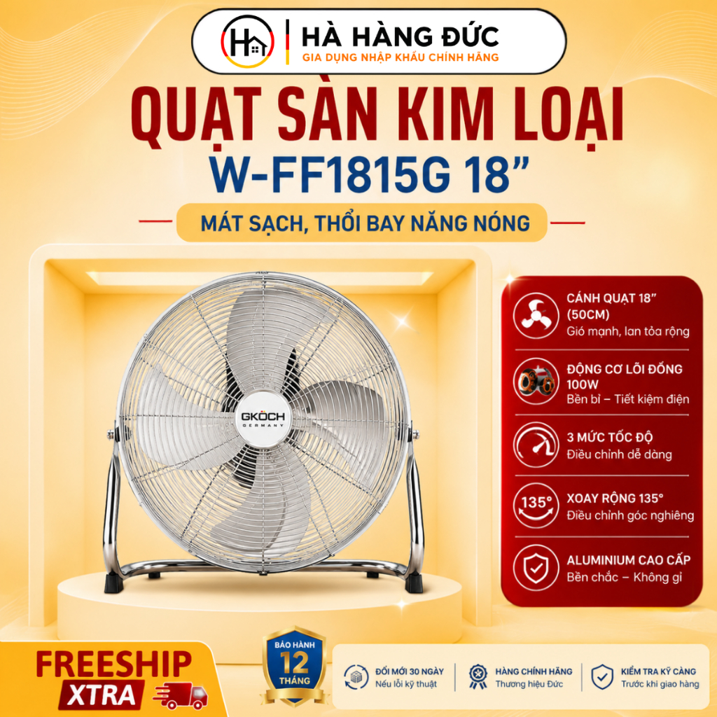 Quạt Sàn Gkoch W-FF1815G