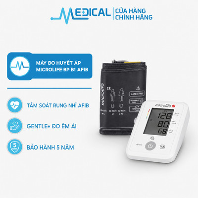 Máy đo huyết áp Microlife BP B1 AFIB giúp tầm soát rung nhĩ, phòng ngừa đột quỵ - MEDICAL