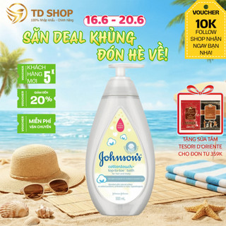 Sữa Tắm Gội Toàn Thân Dịu nhẹ cho trẻ sơ sinh Johnson’s Baby Cottontouch Top to toe 500ml - TD Shop