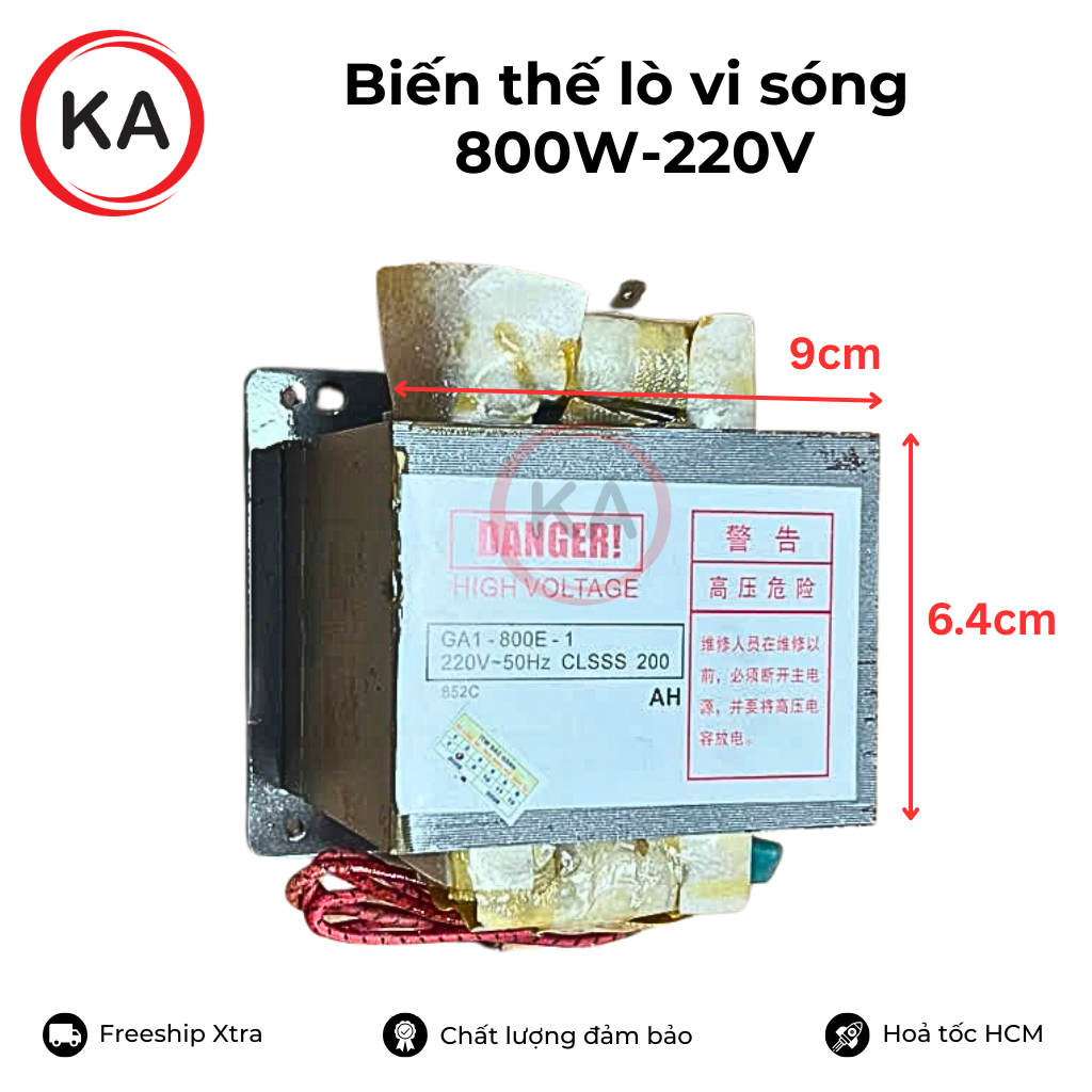 Biến áp cao áp lò vi sóng loại 800W điện 220V - Biến thế lò vi sóng