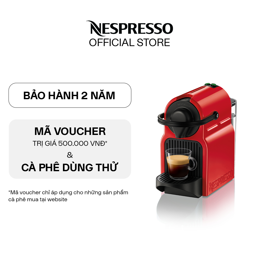 Máy pha cà phê viên nén Nespresso Inissia Đỏ