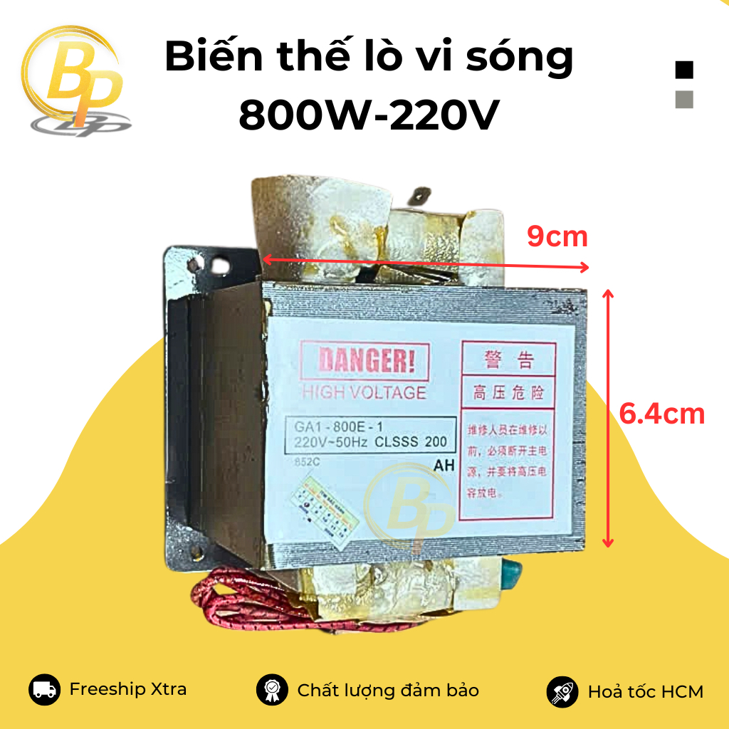 Biến áp cao áp lò vi sóng 800W 220V - Biến thế lò vi sóng loại tốt