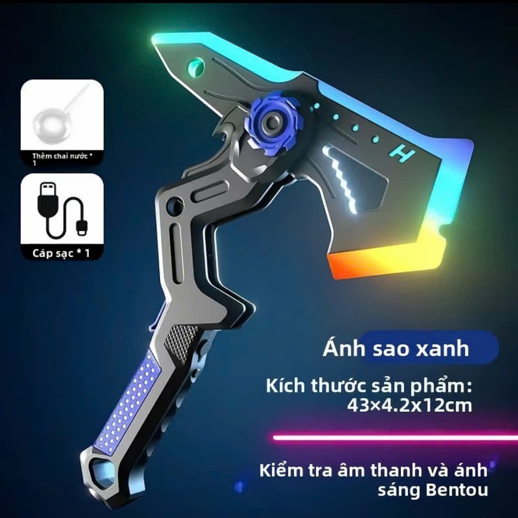 Đồ chơi Rìu Kiếm Biến Hình LED Phát Sáng 7 Màu Pin Sạc 2in1 – Rìu Đồ Chơi Công Nghệ Cosplay Cao Cấp
