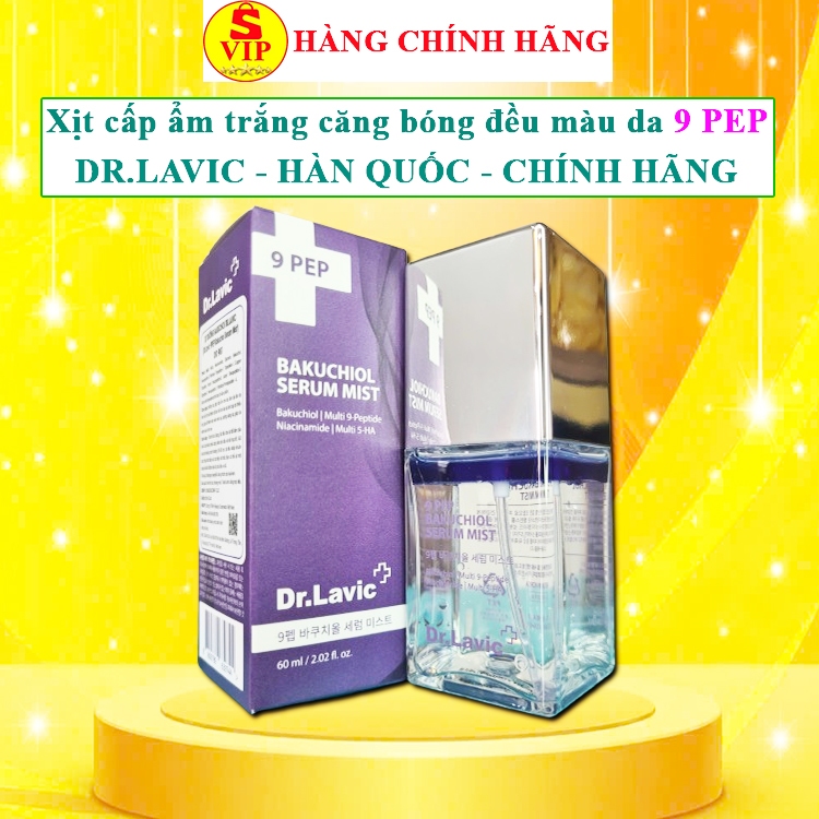 Xịt dưỡng da Dr.lavic hàn quốc chai xịt dưỡng trắng da drlavic 9 pep bakuchiol serum mist dr lavic 9