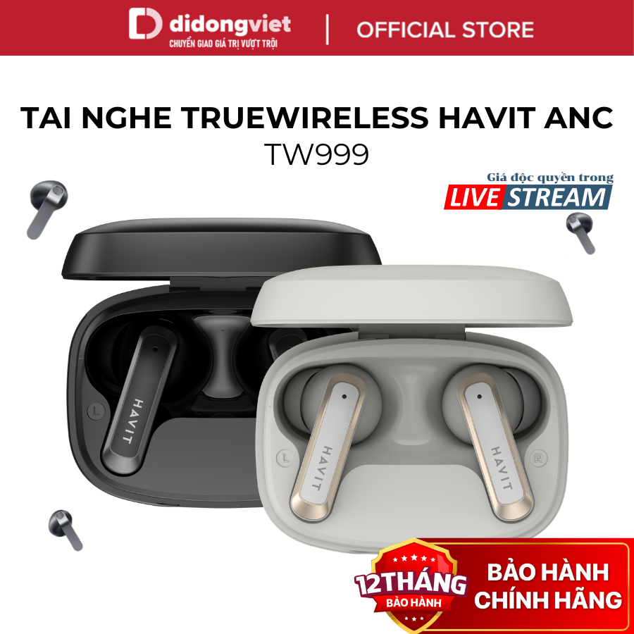 (KOL) Tai Nghe Không Dây Bluetooth Havit TW999 - Âm Thanh HI-FI, Khử Tiếng Ồn, Pin Trâu - Chính Hãng Độc Quyền | BigBuy360 - bigbuy360.vn