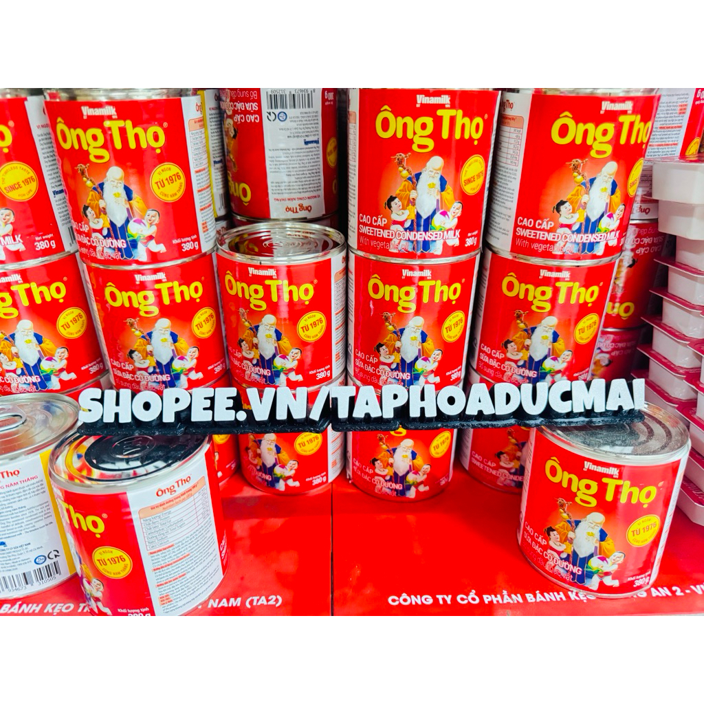 6Lọ Sữa ông Thọ trắng 380g bật nắp / Ông thọ Đỏ 380g / vỉ 6 hộp ông thọ