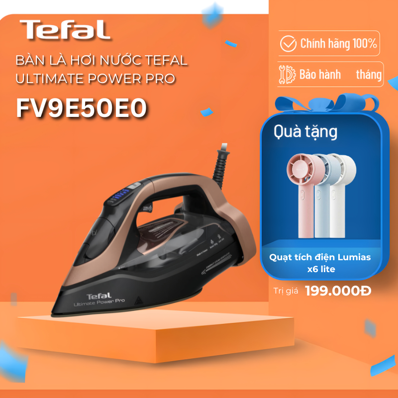 Bàn ủi hơi nước cao cấp Tefal Ultimate Power Pro FV9E50E0 3200W - Bảo hành Chính Hãng 2 năm
