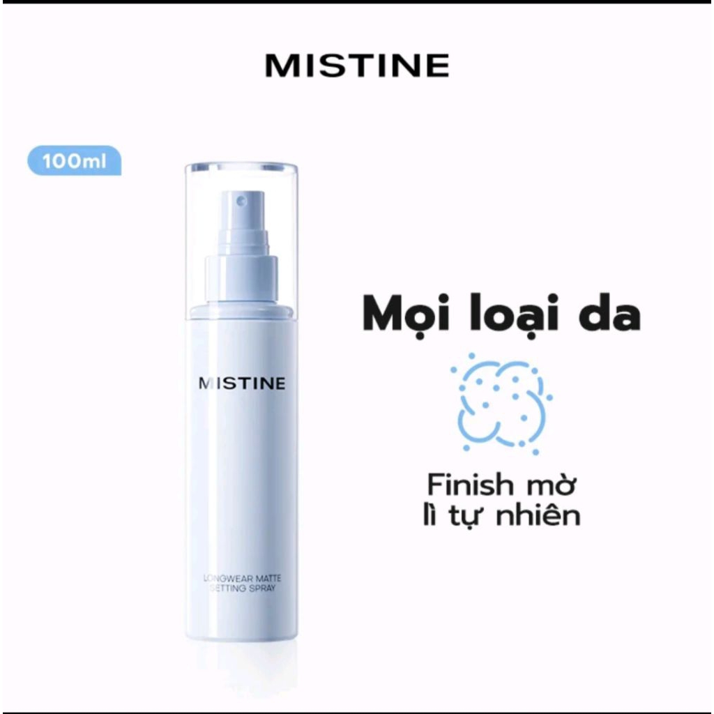 MISTINE Xịt Khoá Nền Kiểm Soát Dầu Lâu Trôi 100ml