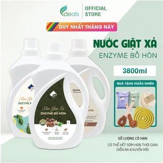 [GIAO NHANH] Nước giặt xả enzyme Bồ Hòn ECOCARE 3.8L - Bền màu, giữ dáng, mềm vải, an toàn cho bé