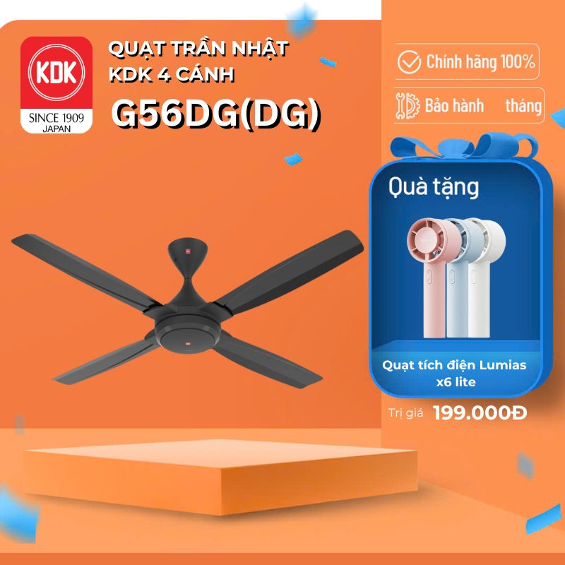 Quạt Trần KDK Nhật G56DG(DG) - Bảo Hành Chính Hãng KDK 24 Tháng