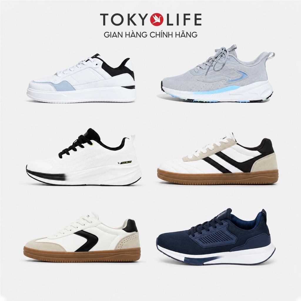 Tổng hợp giày thể thao thời trang nam TOKYOLIFE siêu êm nhẹ chân bám sàn kháng khuẩn