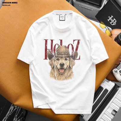 [FORM RỘNG] Áo thun nam HEBOZ print pet 2M cotton co giãn 2 chiều in hình cao cấp - 00003236