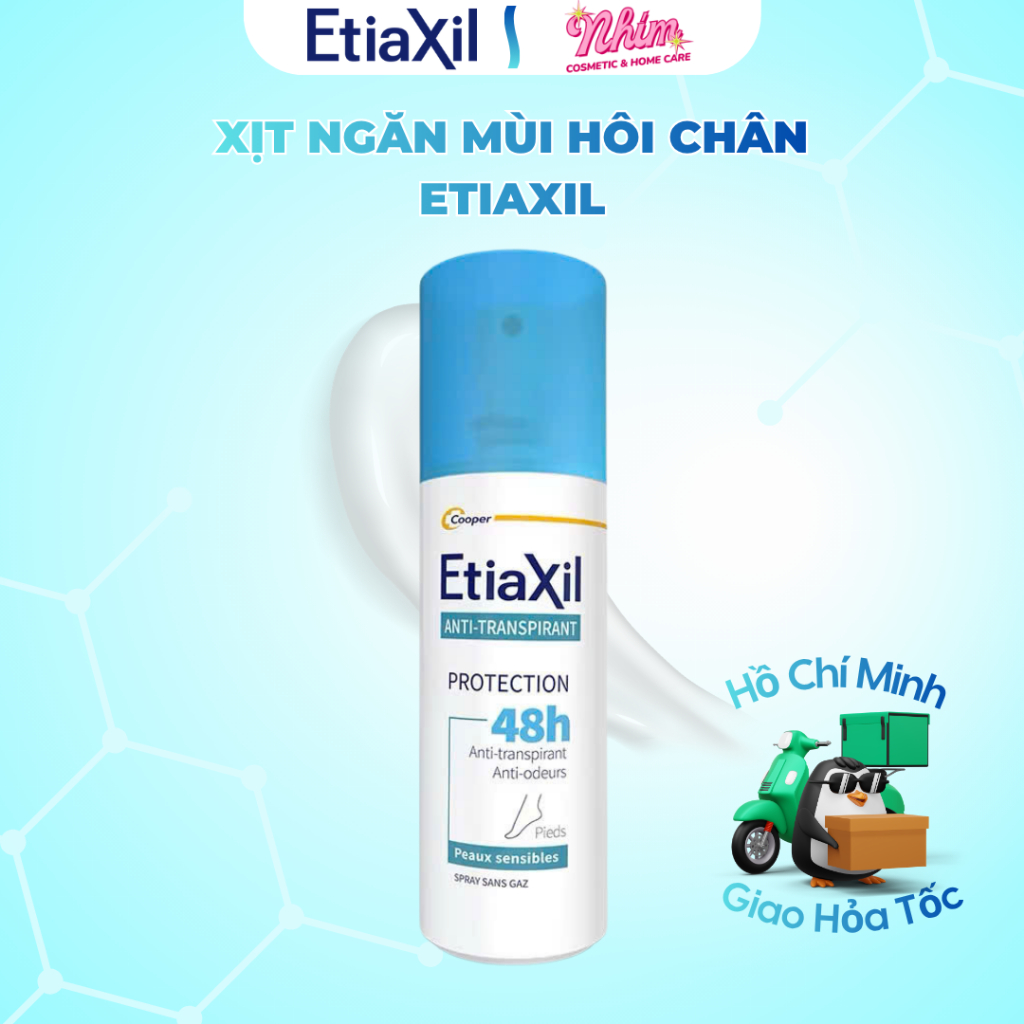 Xịt Khử Mùi Hôi Chân Etiaxil 100ml, Chống Mồ Hôi 48h, Khử Mùi Hiệu Quả, Bảo Vệ Kép