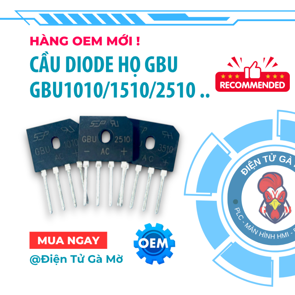 [1 CON] Cầu Diode Chỉnh Lưu Cắm, GBU1010 GBU1510 GBU2510 GBU3510 406 408 410 606 608 610 808 810 101