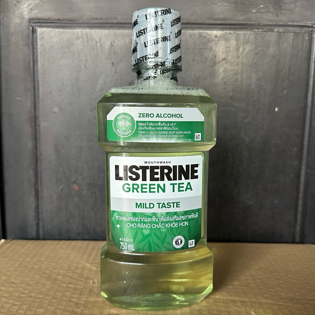 Nước súc miệng Listerine Green Tea Zero Alcohol trà xanh 750ml