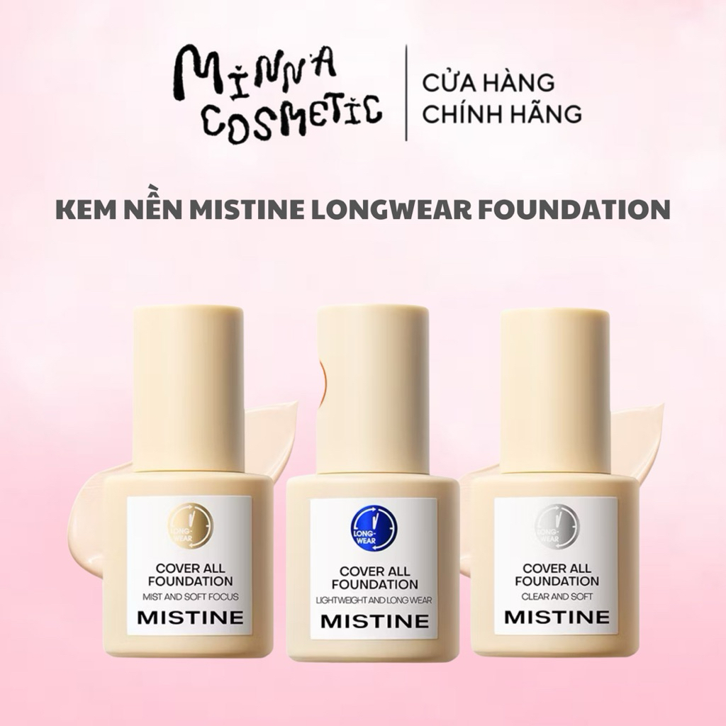 [Mistine] KEM NỀN MISTINE LONG WEAR FOUNDATION CHE PHỦ CAO BỀN MÀU