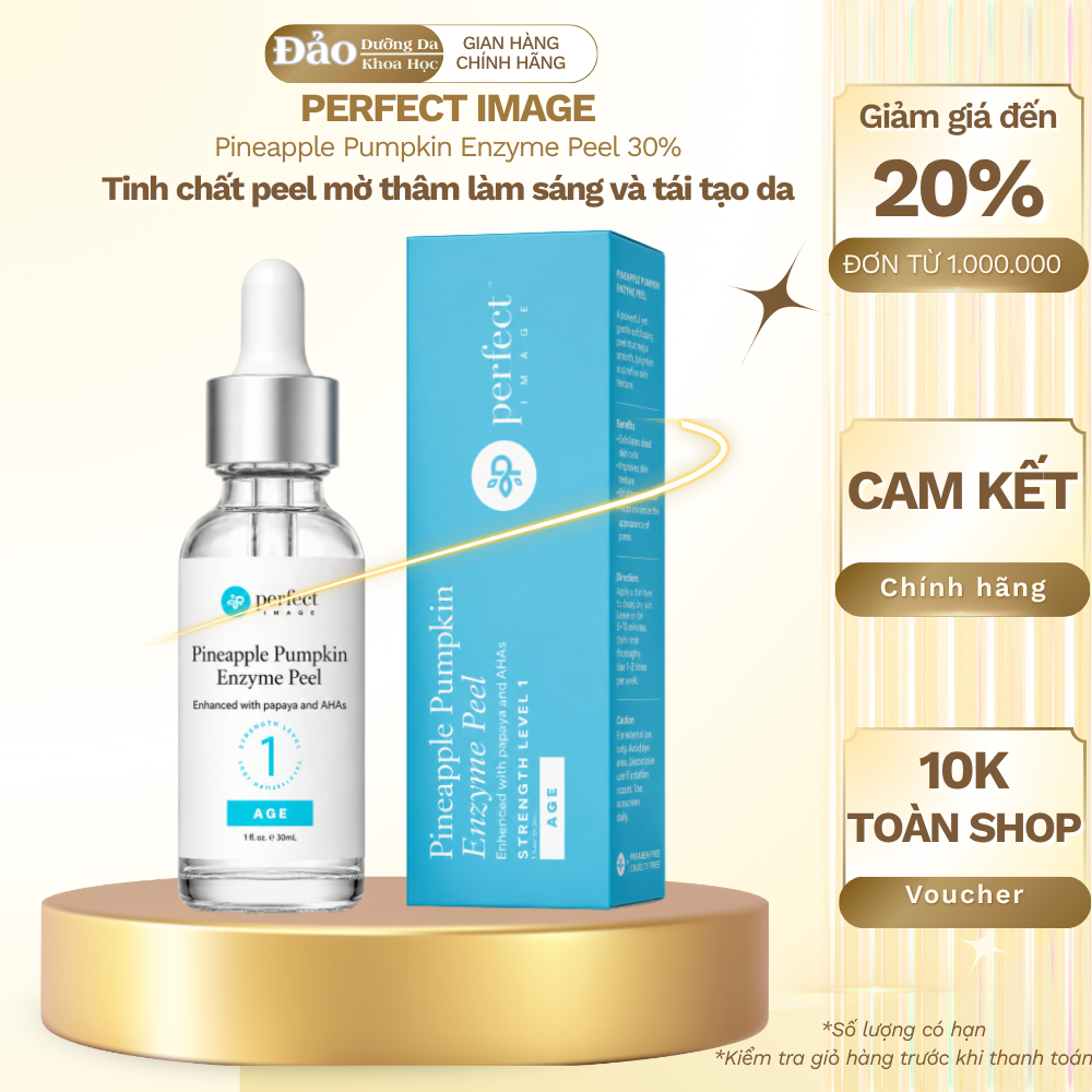 Perfect Image Pineapple Pumpkin Enzyme Peel 30ml Peel Da AHA 30% Sáng Da Mờ Thâm