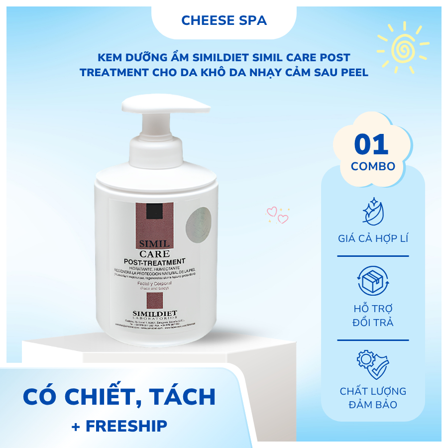 [HÀNG CHÍNH HÃNG] Kem Dưỡng Ẩm Simildiet Simil Care Post Treatment Cho Da Khô Da Nhạy Cảm Sau Peel