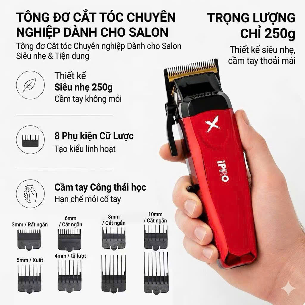 Tông đơ Ipro động cơ motor không chổi than Ipro 8169