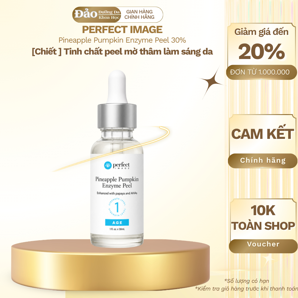 [Chiết] Perfect Image Pineapple Pumpkin Peel 30ml Peel Da Mờ Thâm Sáng Da Thu Nhỏ Lỗ Chân Lông