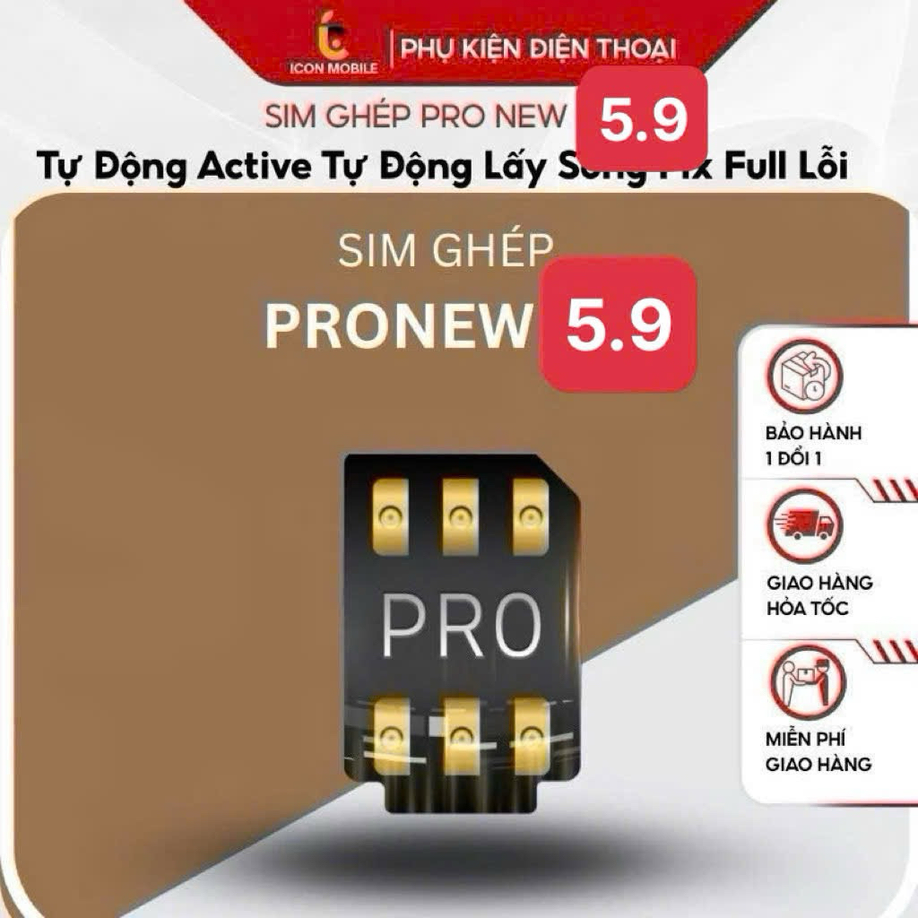 Sim ghép pro 5.9 EID mới nhất fix full như quốc tế cho phone lock sim ghép pronew 3.0