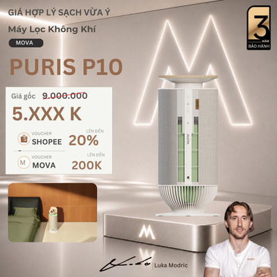 Máy Lọc Không Khí MOVA Puris P10 Pet Lọc Bụi Mịn H13, Khử Mùi Thú Cưng | BH 36 Tháng