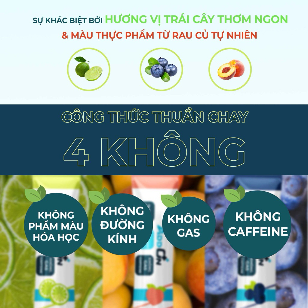 Addon 29Calo Combo 5 túi 15 gói tặng 1 túi 15 gói bột điện giải thể thao bù khoáng bổ sung 12vị vita