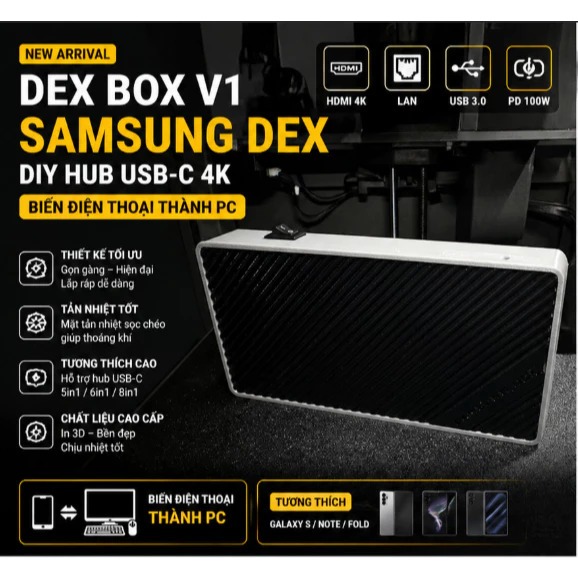 Box Samsung DeX002 – Case Biến Điện Thoại Thành Máy Tính | Box Car dùng cho ô tô