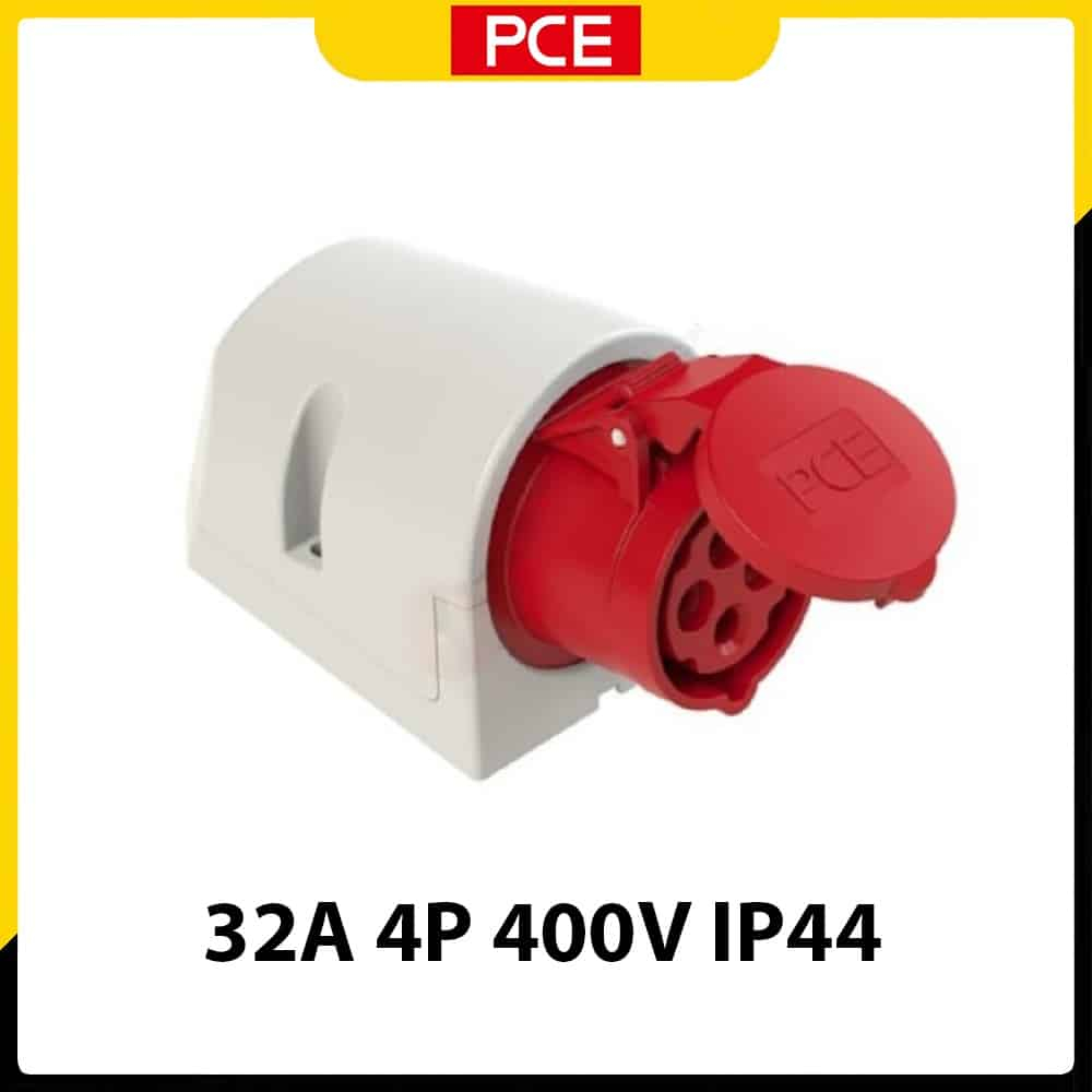 CHÍNH HÃNG/PANASONIC Phích cắm,Ổ cắm di động,Ổ cắm âm,Ổ cắm nổi  4P 32A 400V 6H IP44 PCE F024-6/F224