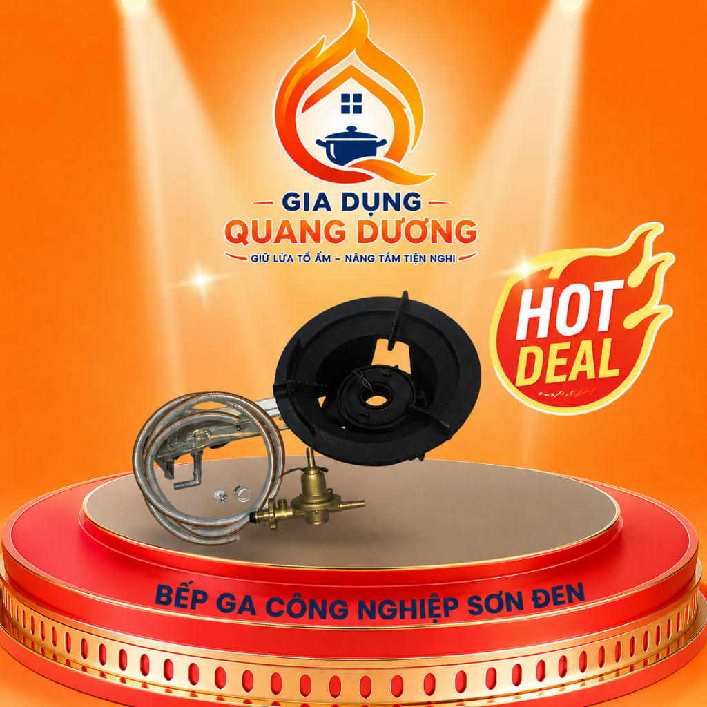BẾP GA CÔNG NGHIỆP CAO CẤP [ Bếp Ga Công Nghiệp Giá Rẻ ] BẾP GA CÔNG NGHIỆP SƠN ĐEN