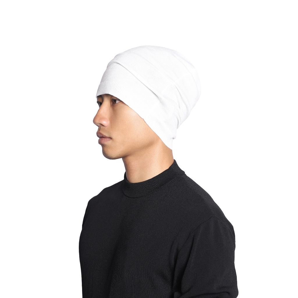 Mũ Len Goldie "ELECTRO WHITE BEANIE"