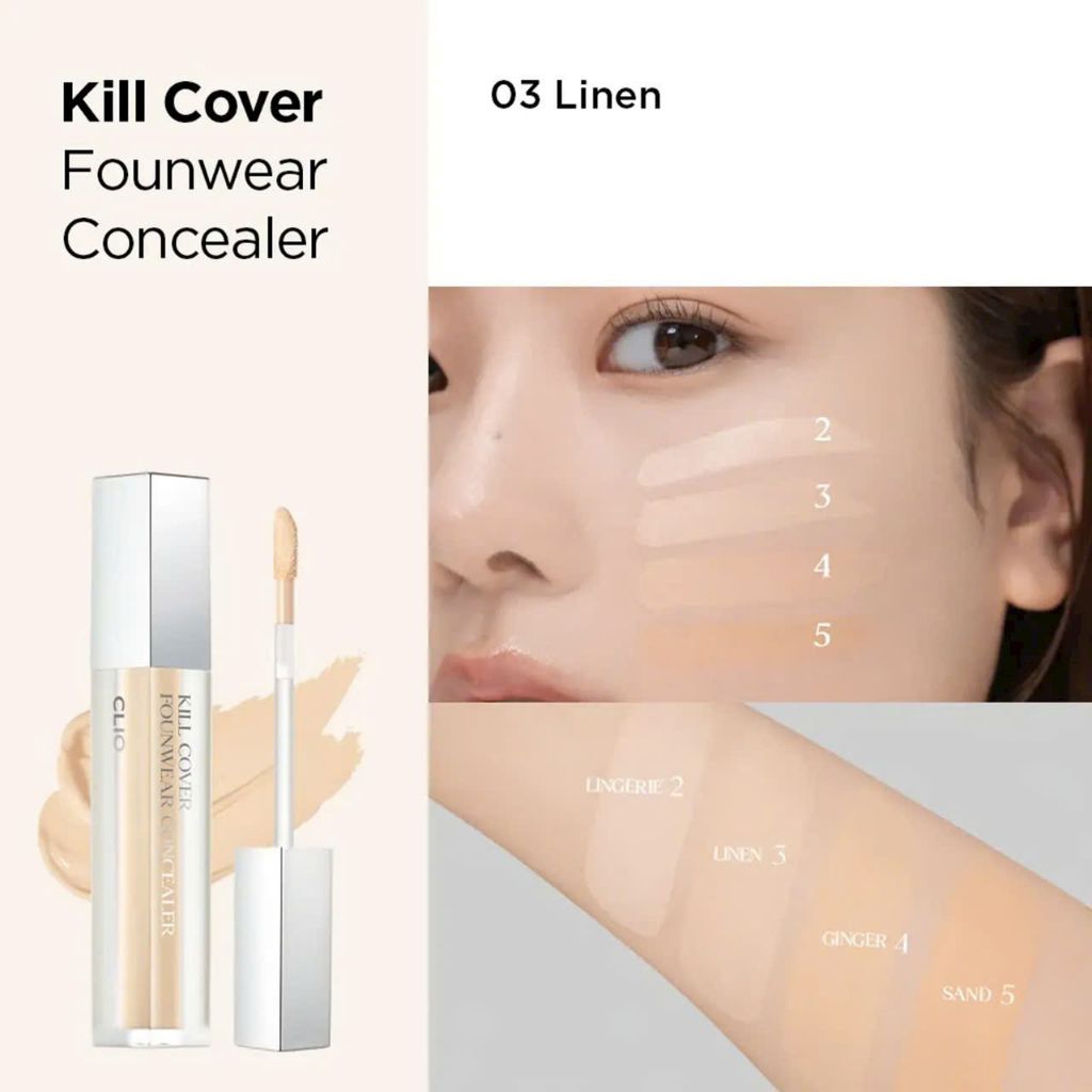 Che Khuyết Điểm CLIO Kill Cover Founwear Concealer