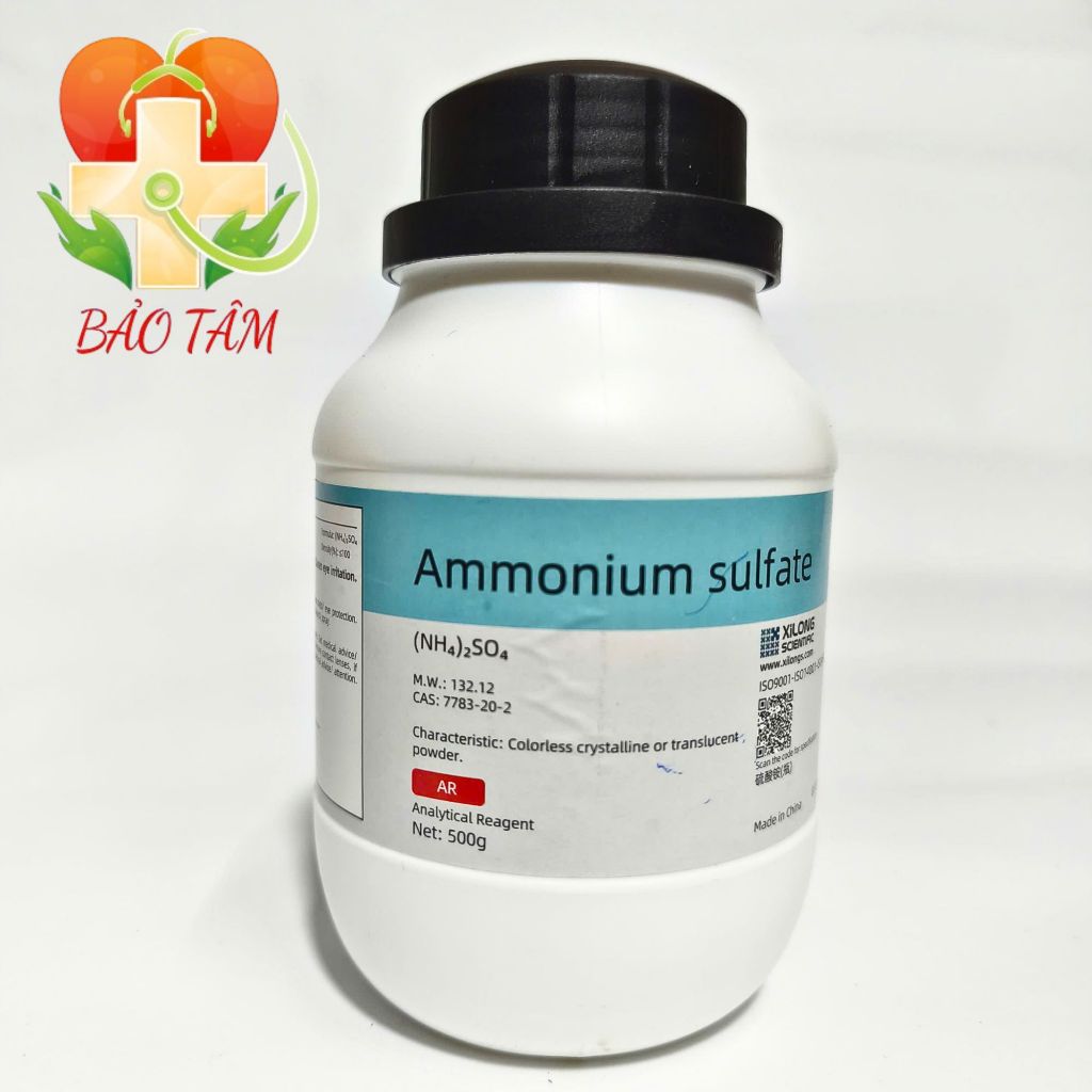 Ammonium Sulfate AR – (NH4)2SO4 – Chai 500g – Hóa Chất Phân Tích Phòng Thí Nghiệm