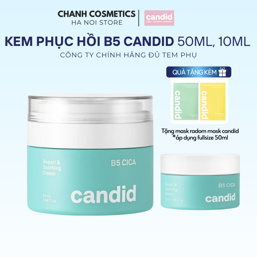 Candid B5 CICA Repair & Soothing Cream  50ml CHANH COSMETICS