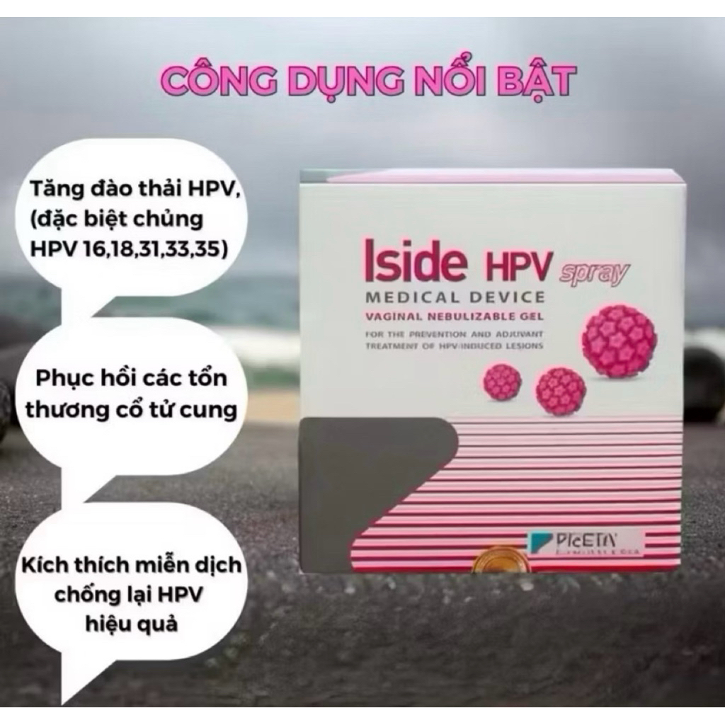 Xịt Iside HPV - Hỗ Trợ Tăng Đào Thải HPV, Cân Bằng pH, Tăng Cường Miễn Dịch (1 Bình Xịt&14 Vòi Xịt)